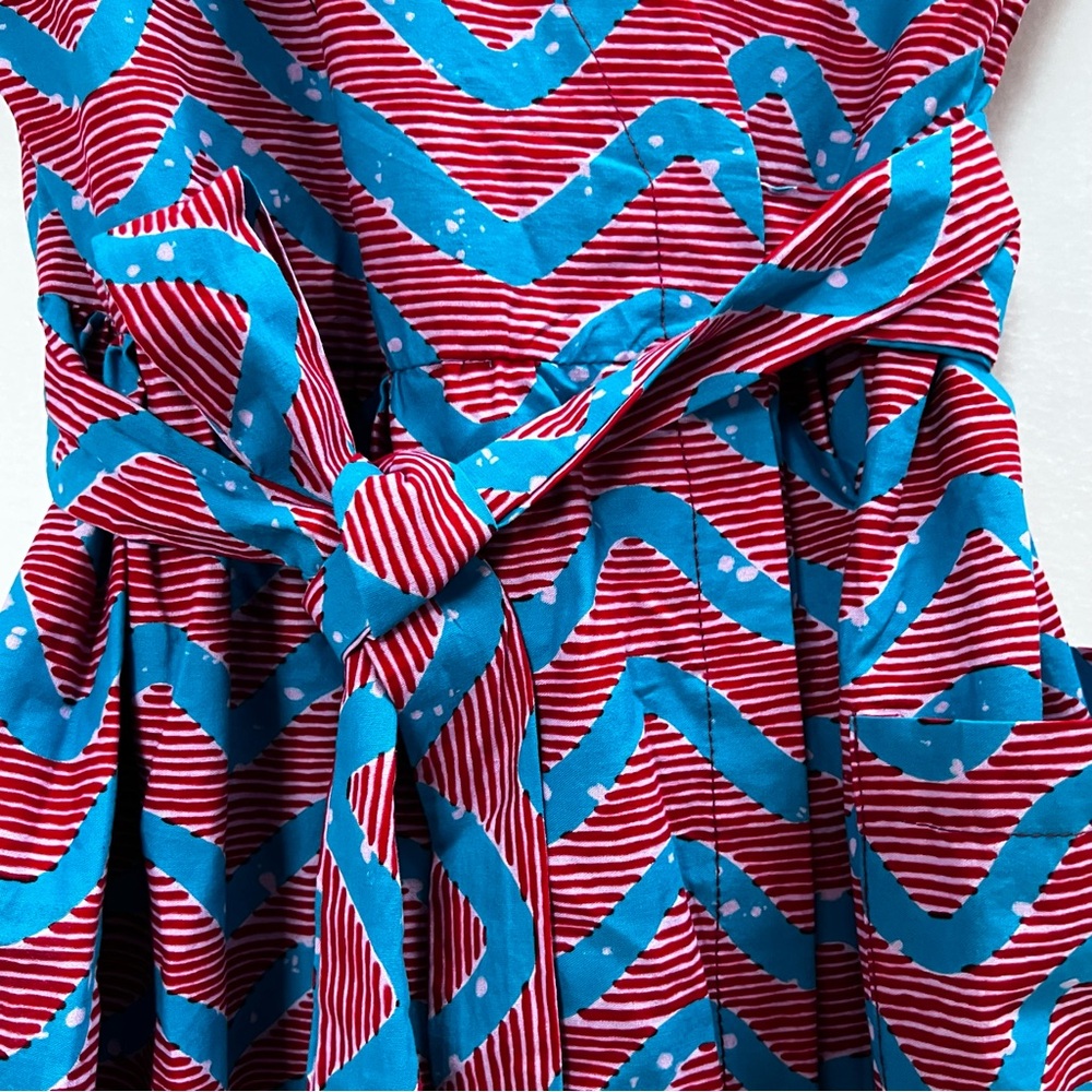 Yevu midi wrap dress in pink sugar cane NWT - Picture 2 of 6